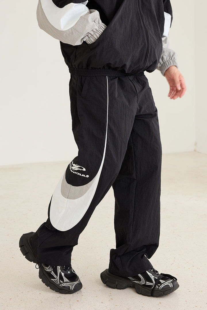 Spliced Contrast Stitching Track Pants