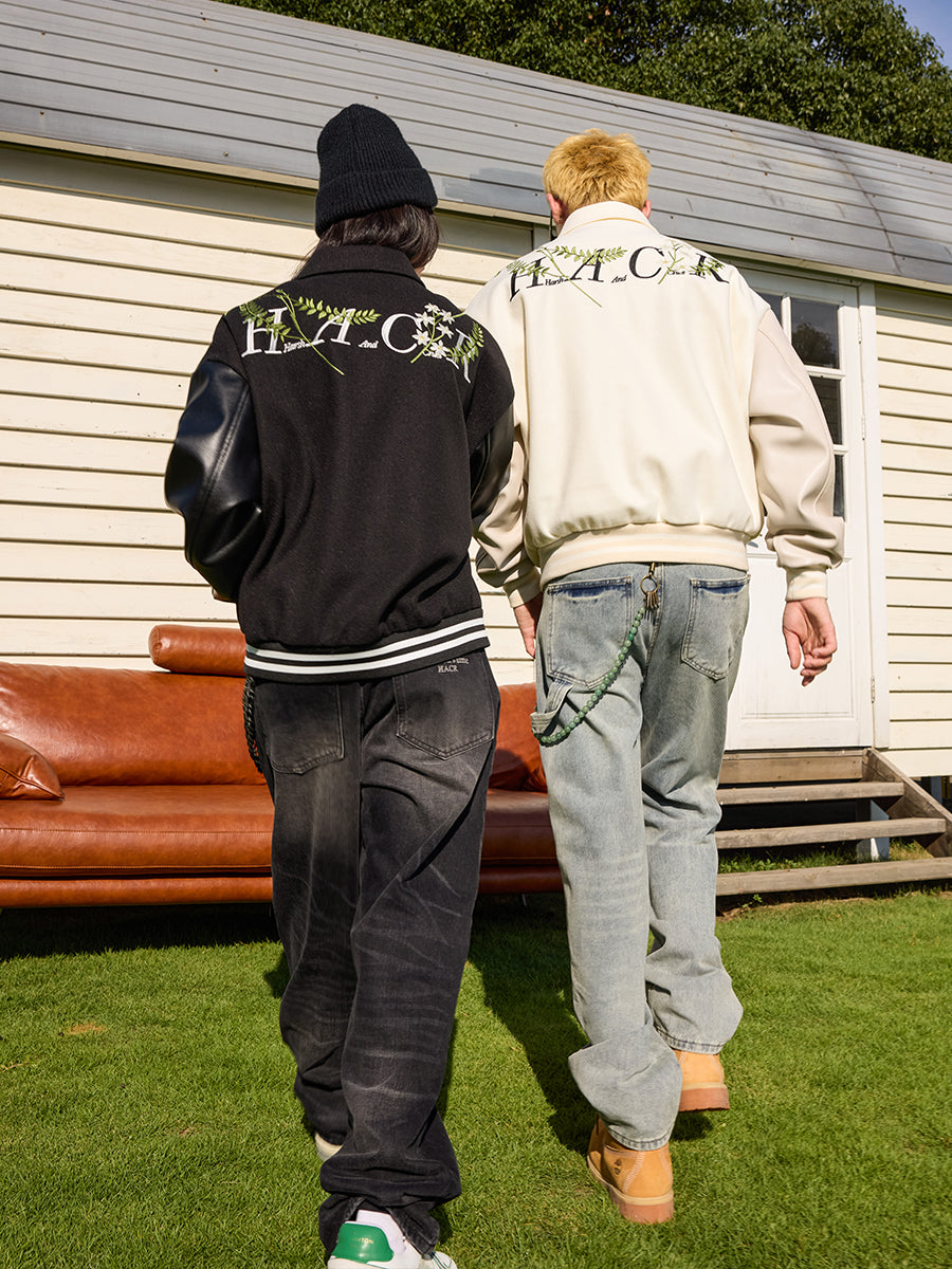『Copping Zone』Colorblock Embroidered Sports Jacket Colorblock Embroidered Sports Jacket – Copping Zone