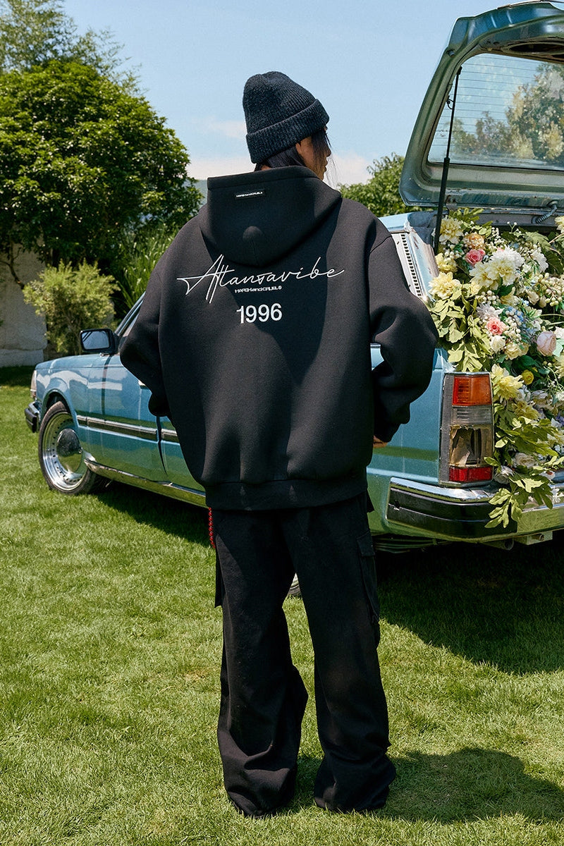 Oversized Embroidered Zip up Hoodie – Copping Zone