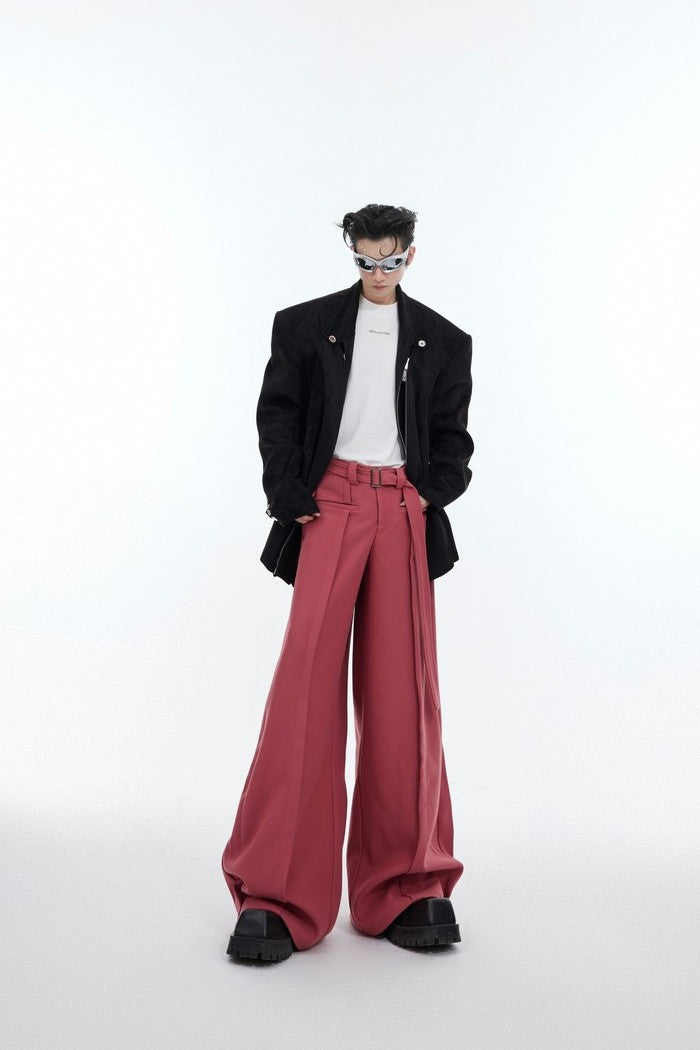 Drape Wide Leg Formal Trousers