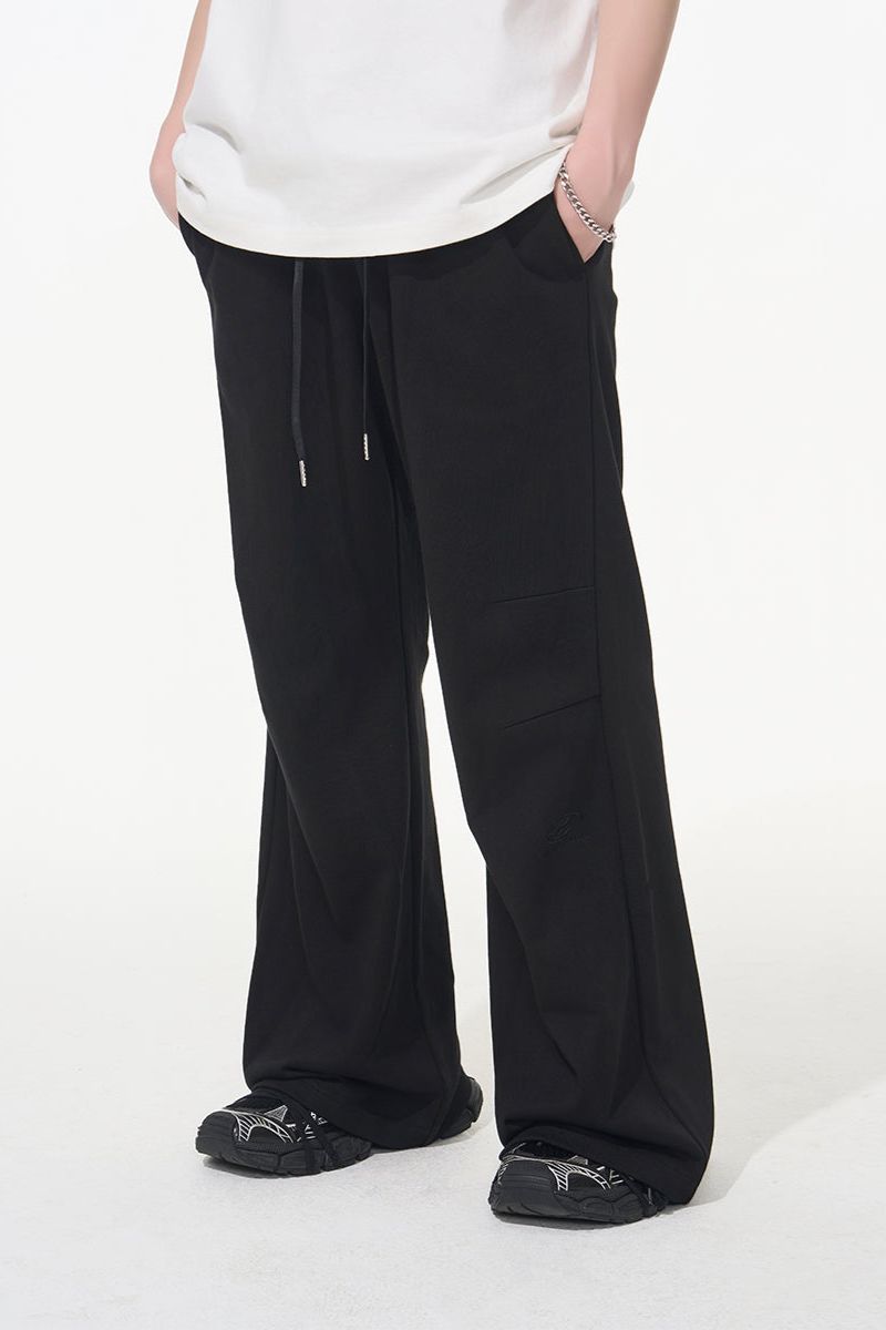 Split Loose Embroidered Sweatpants