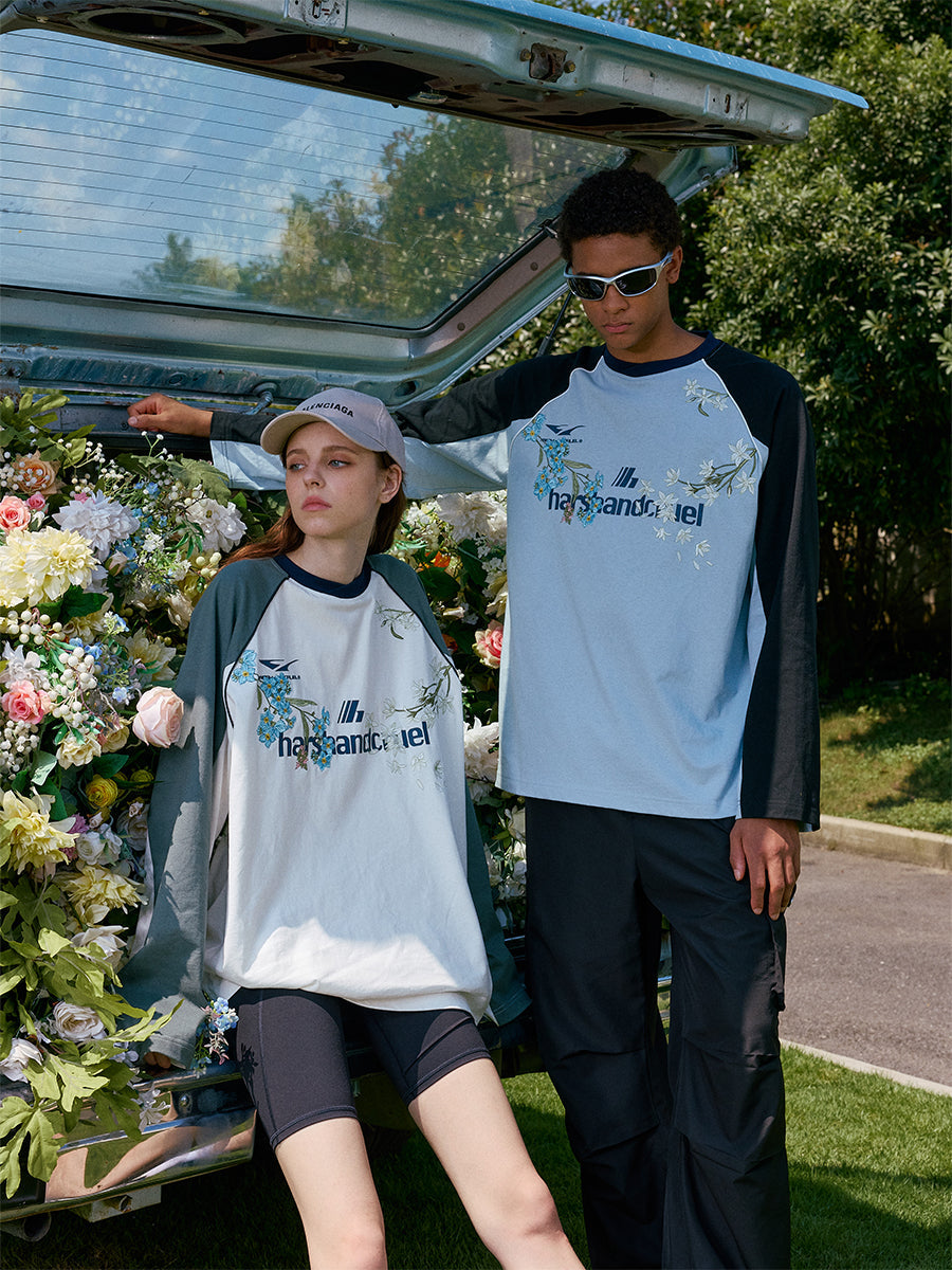 Floral Embroidery Jersey Logo Tee – Copping Zone