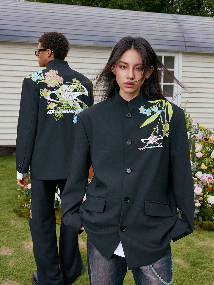 Floral Embroidery Suit Jacket