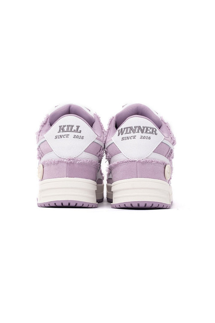 Lilac Distressed Sneakers