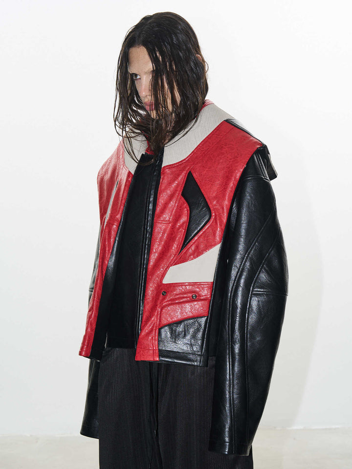 Oversized Convertible Moto Jacket