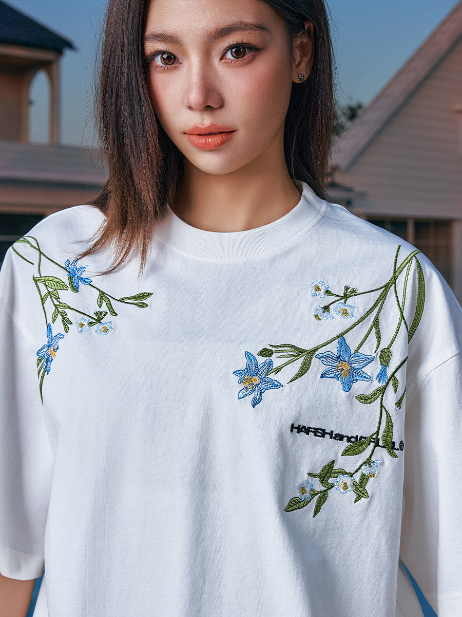 Monet Garden Embroidered Tee