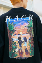 Sunset Graphic Oversized Long Sleeve