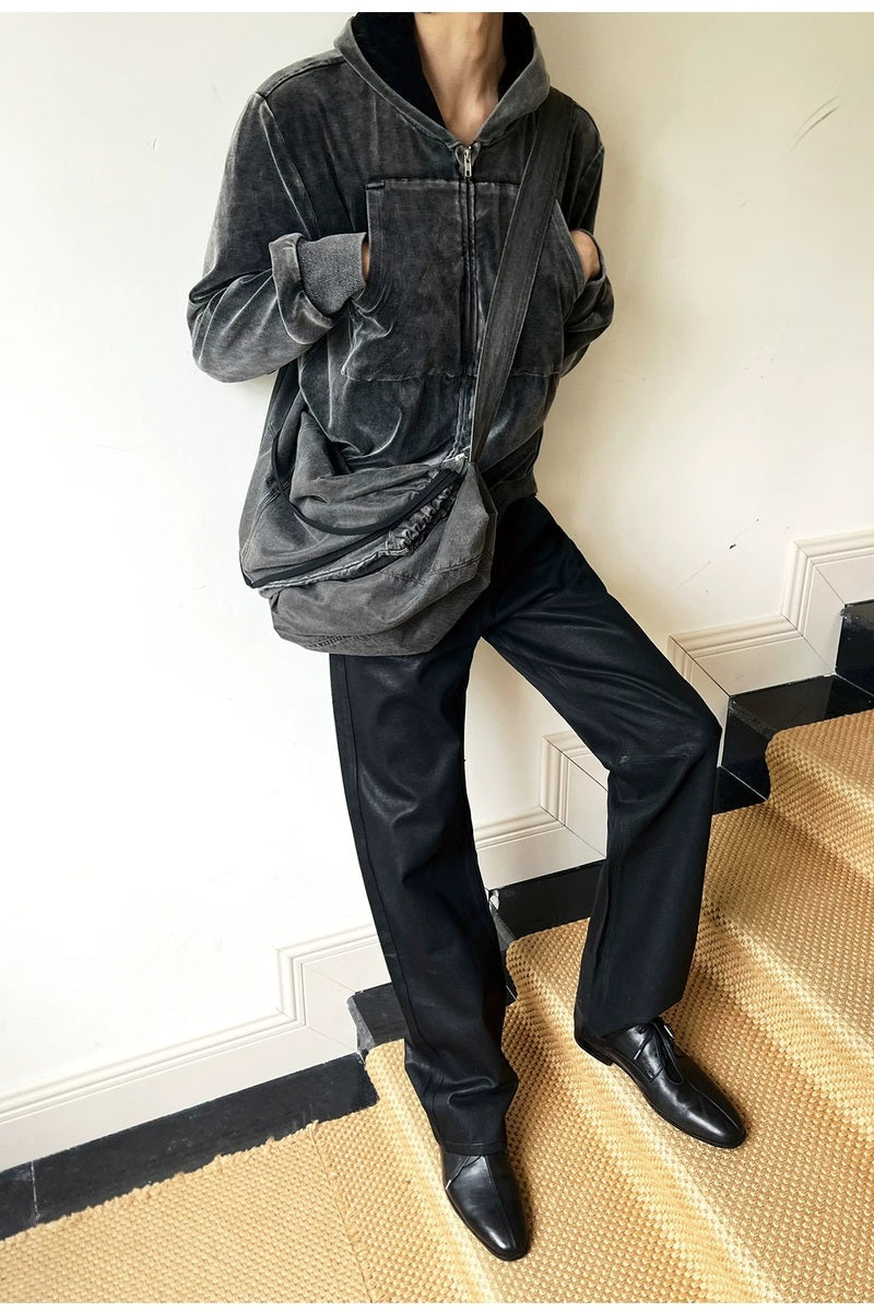Pleated Drawstring Hobo Bag — original product photograph