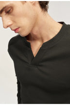 Ribbed V-Neck Long Sleeve — original product photograph