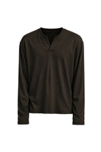 Ribbed V-Neck Long Sleeve — original product photograph