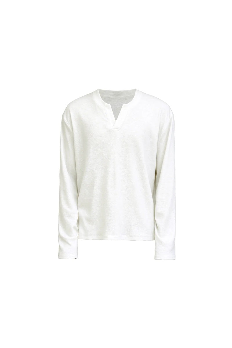 Ribbed V-Neck Long Sleeve — original product photograph