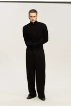 Epaulet Ribbed Zip Cardigan — original product photograph