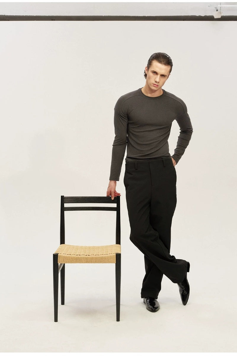 Fleece Lined Straight Trousers — original product photograph