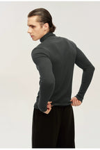 Button Neck Ribbed Sweater — original product photograph