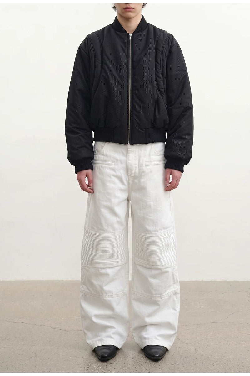 Mesh Padded Bomber Jacket — original product photograph