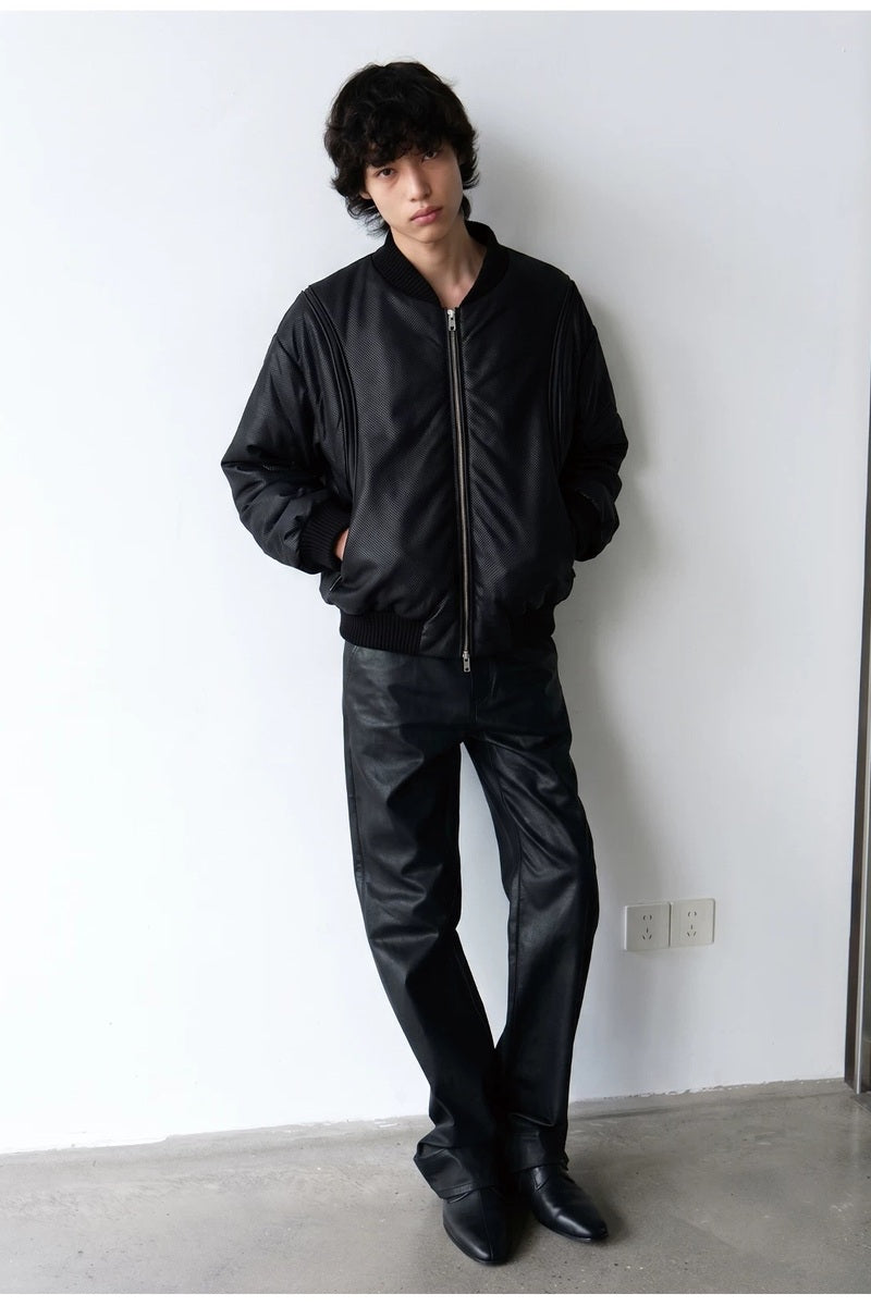 Mesh Padded Bomber Jacket — original product photograph