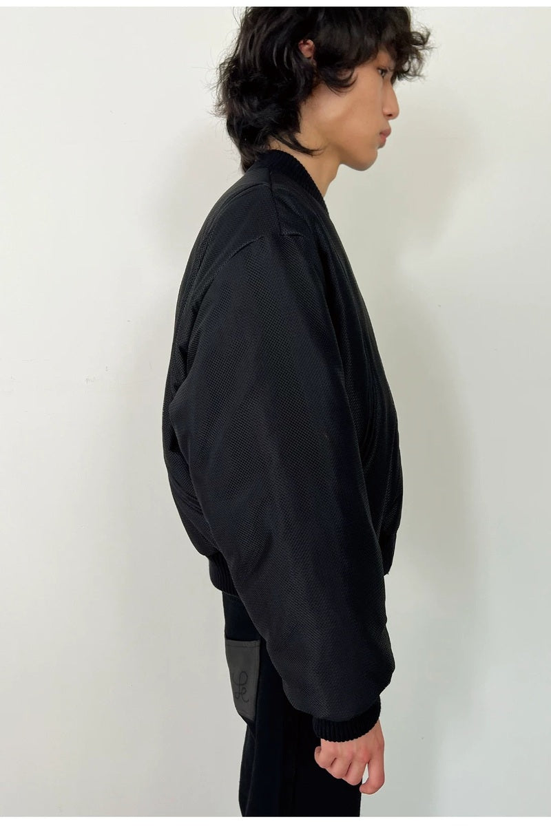 Mesh Padded Bomber Jacket — original product photograph