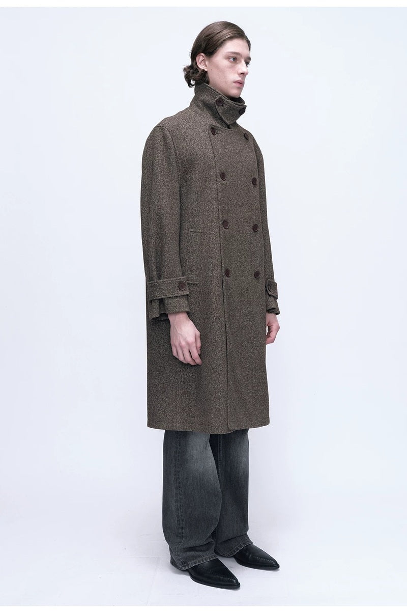 Textured Double Breasted Coat — original product photograph