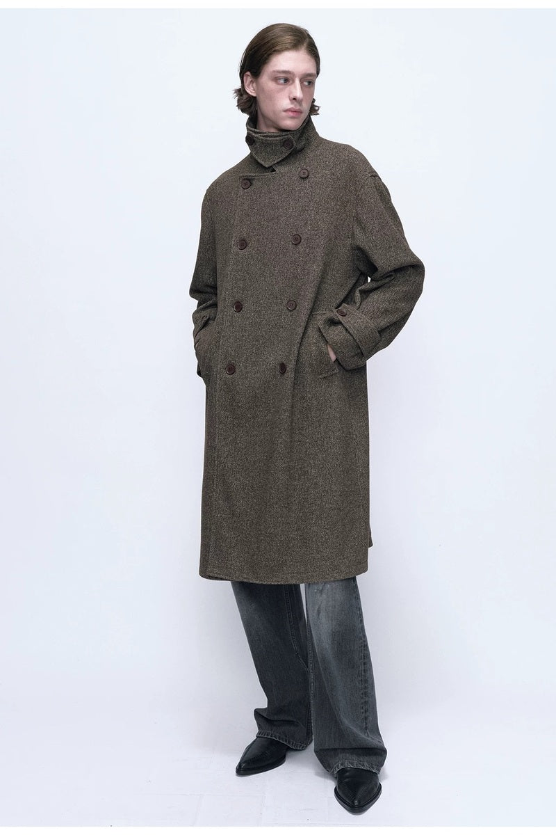 Textured Double Breasted Coat — original product photograph