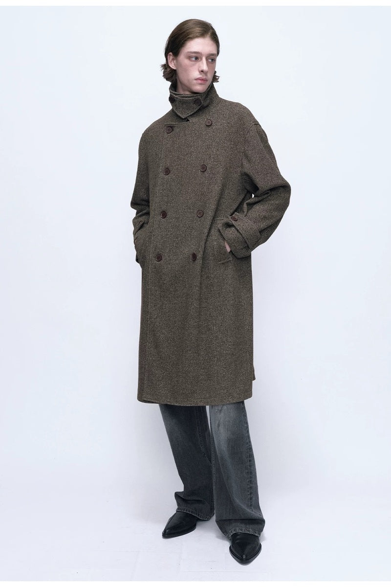 Textured Double Breasted Coat — original product photograph