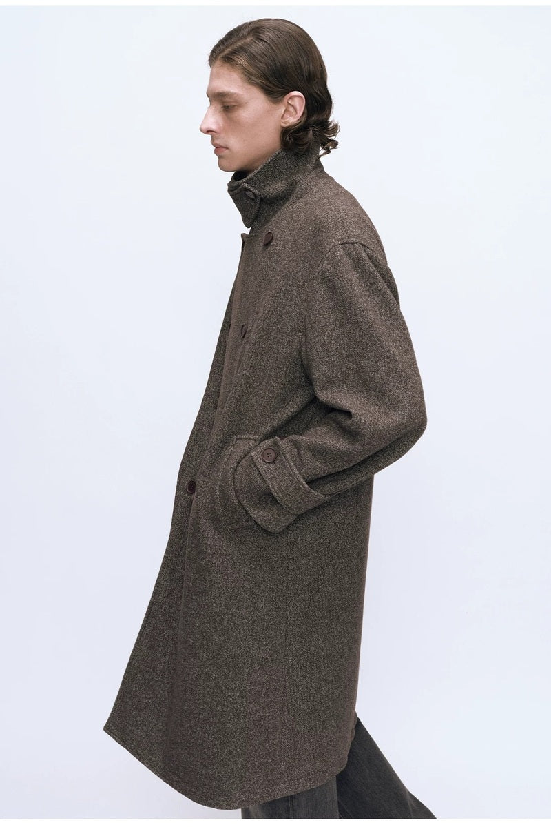 Textured Double Breasted Coat — original product photograph