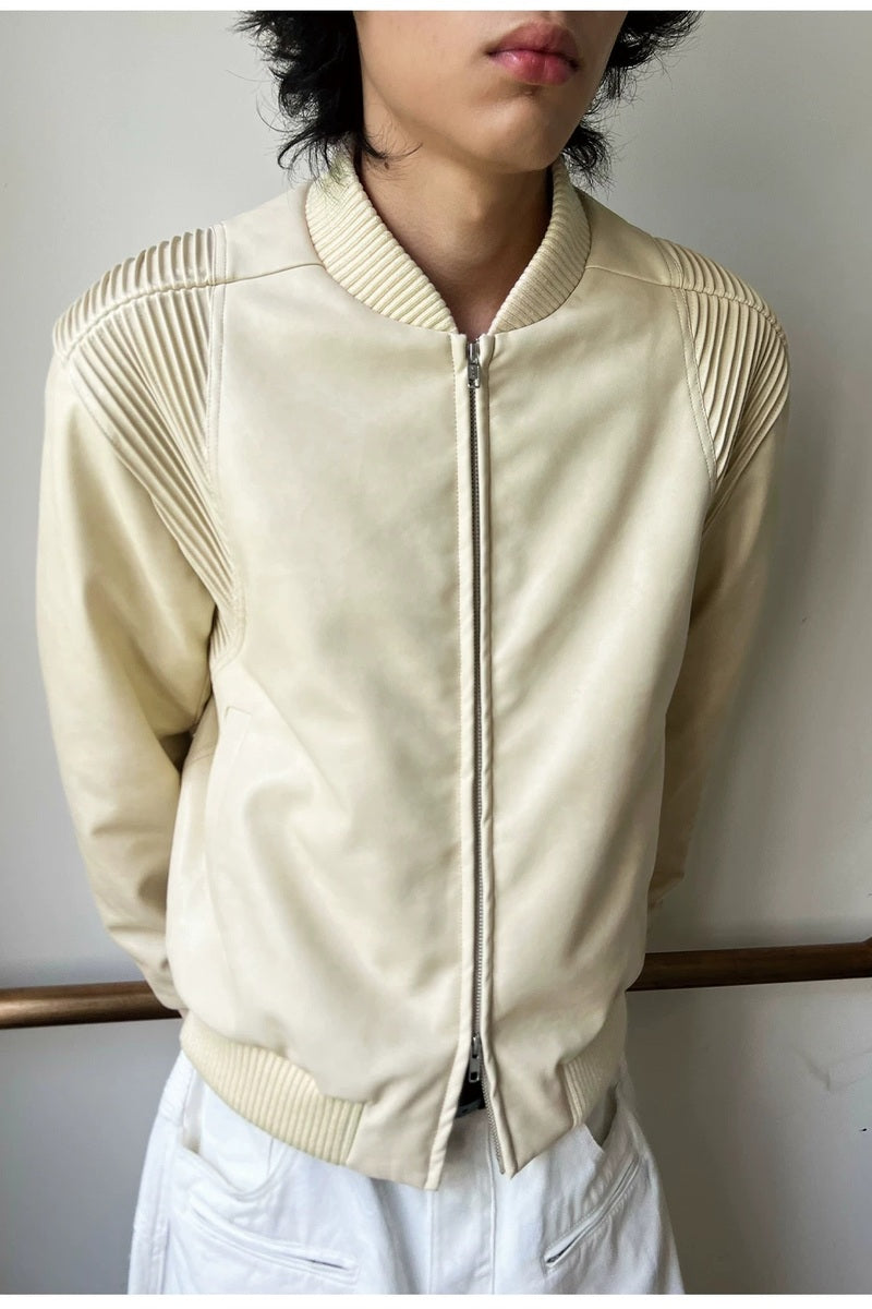PU Padded Biker Jacket — original product photograph
