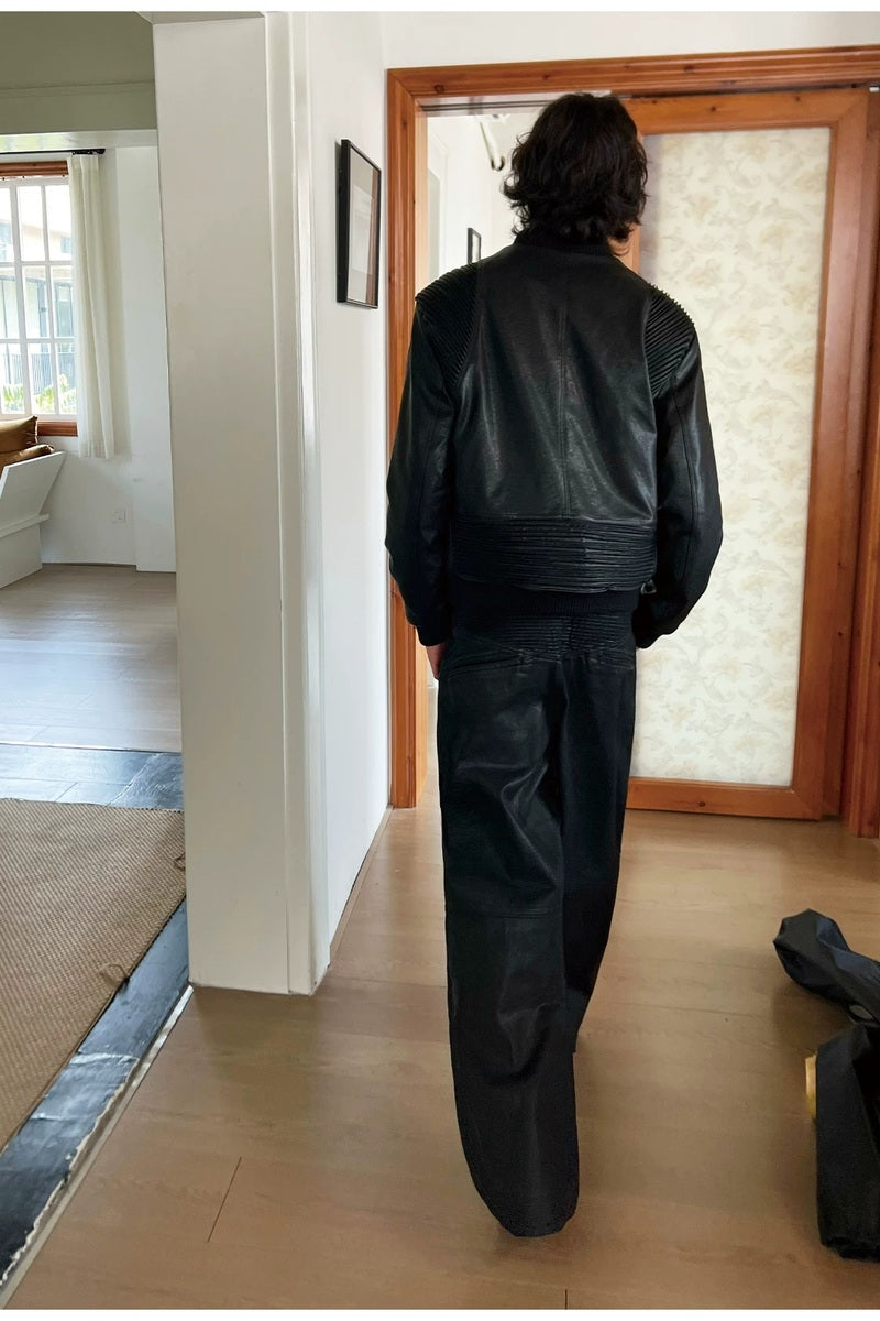 PU Padded Biker Jacket — original product photograph
