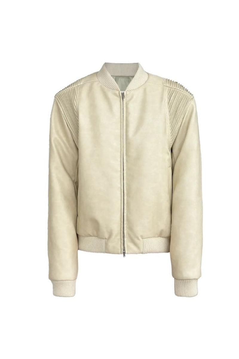 PU Padded Biker Jacket — original product photograph