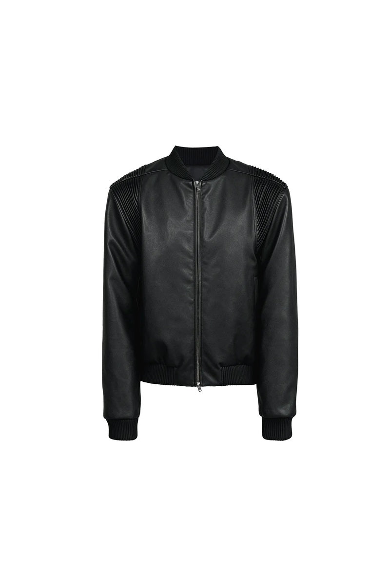 PU Padded Biker Jacket — original product photograph