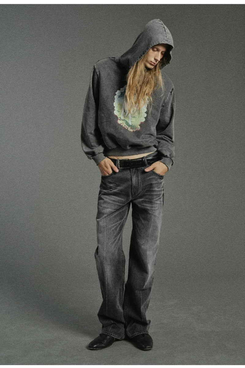 Centre Seam Washed Grey Jeans — original product photograph