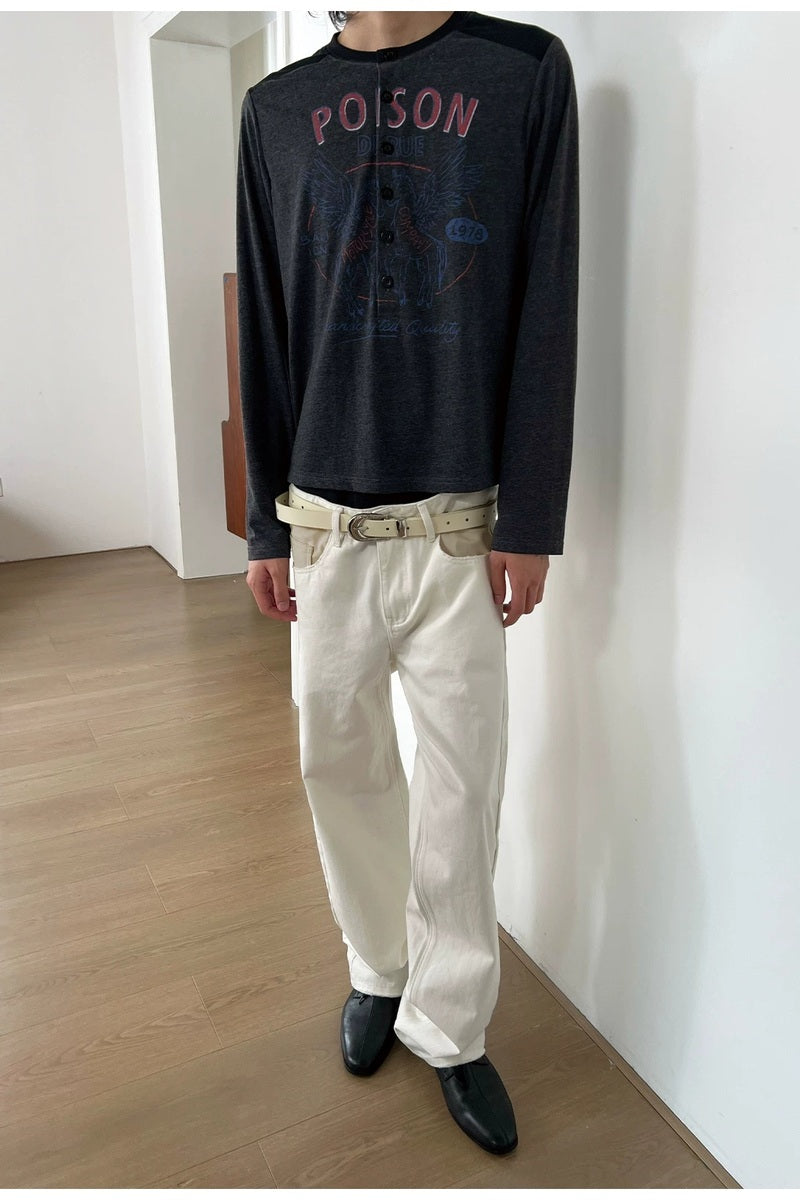 Contrast Pocket Trim Slim Jeans — original product photograph