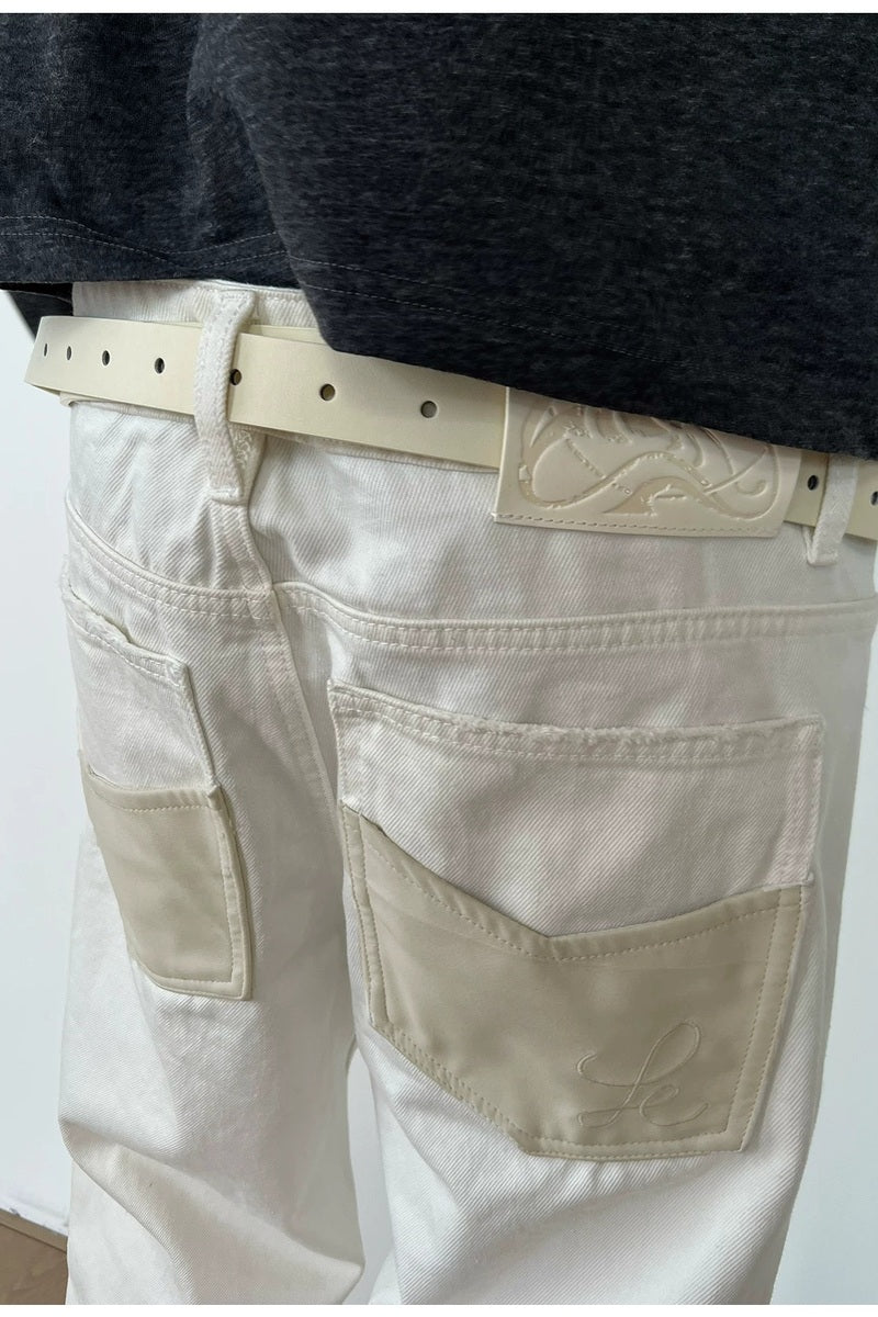 Contrast Pocket Trim Slim Jeans — original product photograph