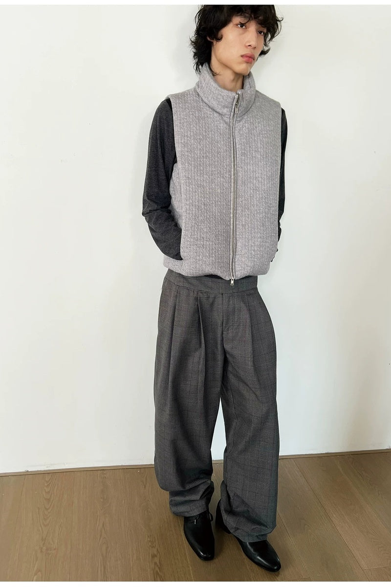 Textured Knit Down Vest — original product photograph