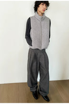 Textured Knit Down Vest — original product photograph