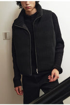 Textured Knit Down Vest — original product photograph