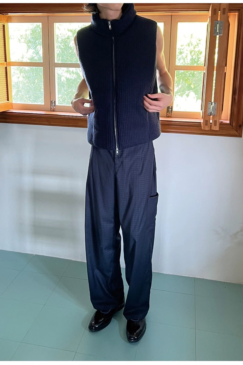 Textured Knit Down Vest — original product photograph