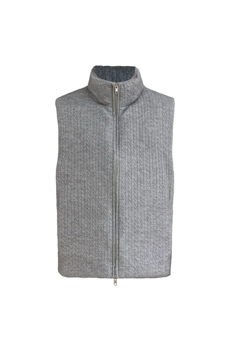 Textured Knit Down Vest — original product photograph