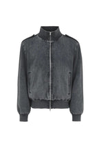 Washed Epaulet Zip Sweatshirt — original product photograph