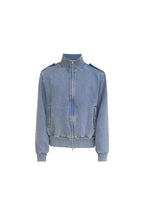 Washed Epaulet Zip Sweatshirt — original product photograph