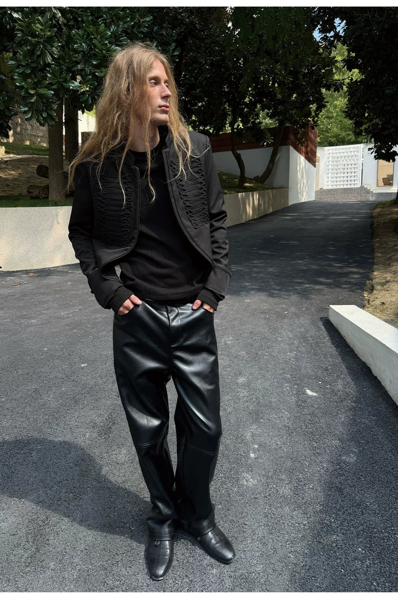 Napoleon Contrast Trim Cropped Jacket — original product photograph