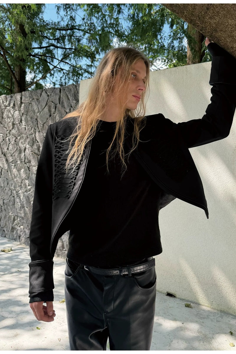 Napoleon Contrast Trim Cropped Jacket — original product photograph