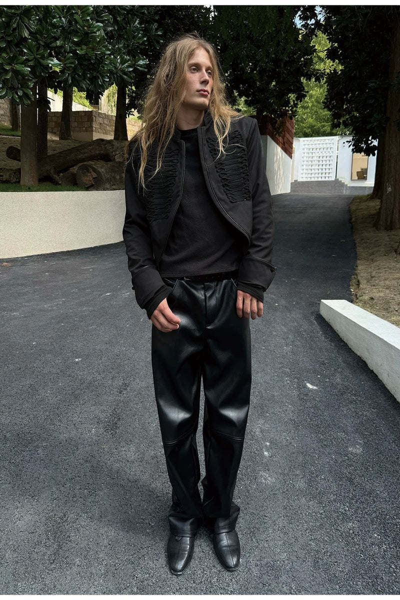 Napoleon Contrast Trim Cropped Jacket — original product photograph
