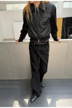 Detachable Down Liner PU Jacket — original product photograph