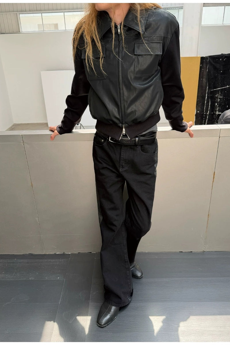 Detachable Down Liner PU Jacket — original product photograph