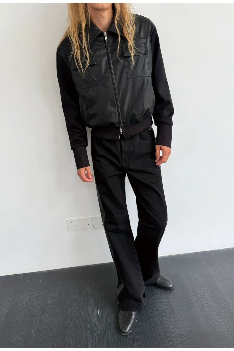 Detachable Down Liner PU Jacket — original product photograph