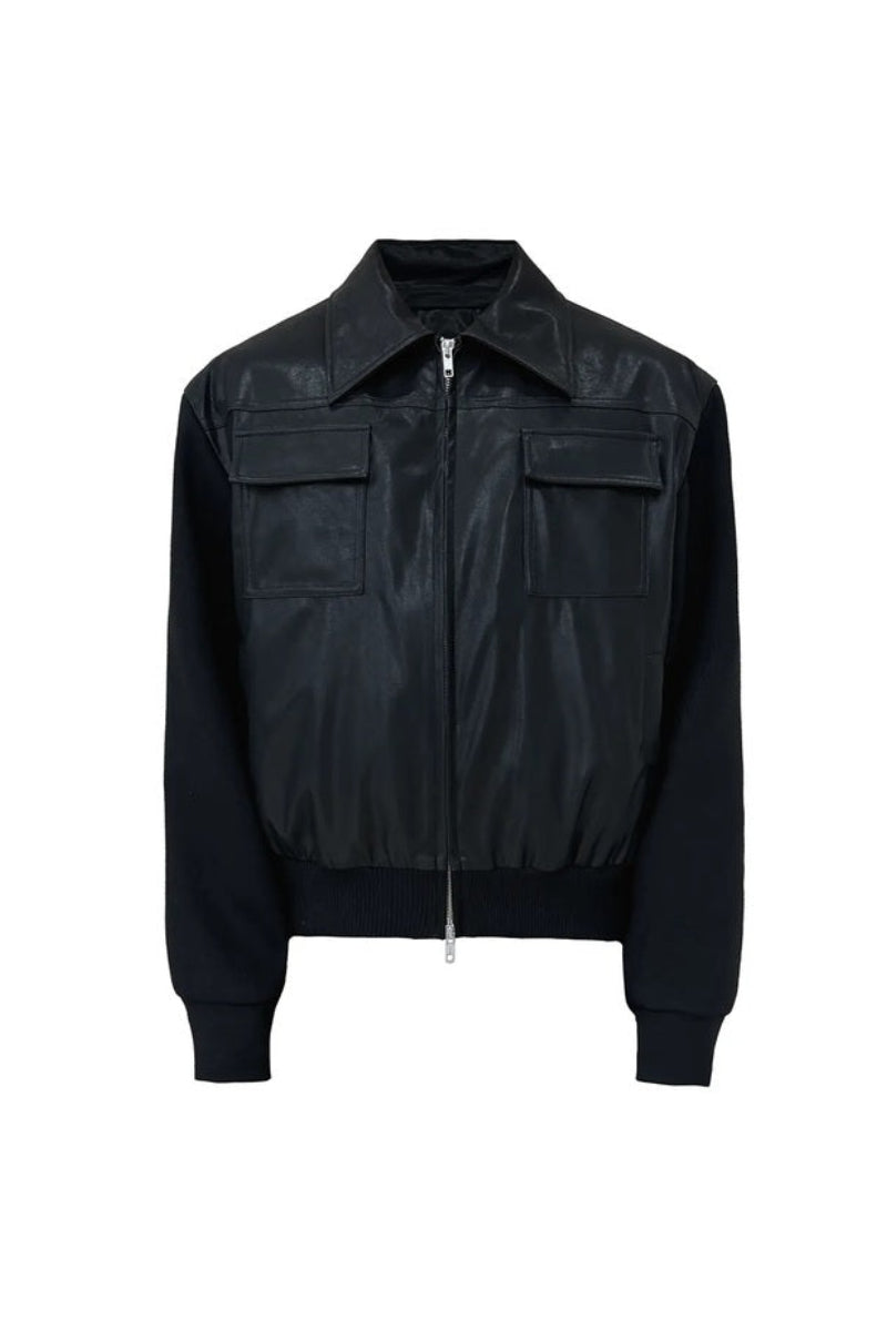 Detachable Down Liner PU Jacket — original product photograph