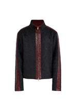 Croc Trim Wool Blend Jacket — original product photograph