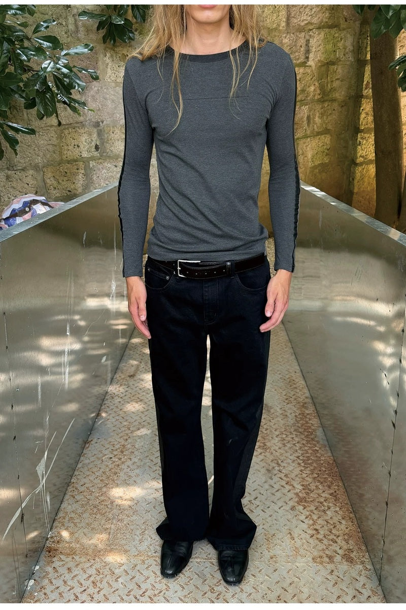 PU Trim Fitted Long Sleeve — original product photograph