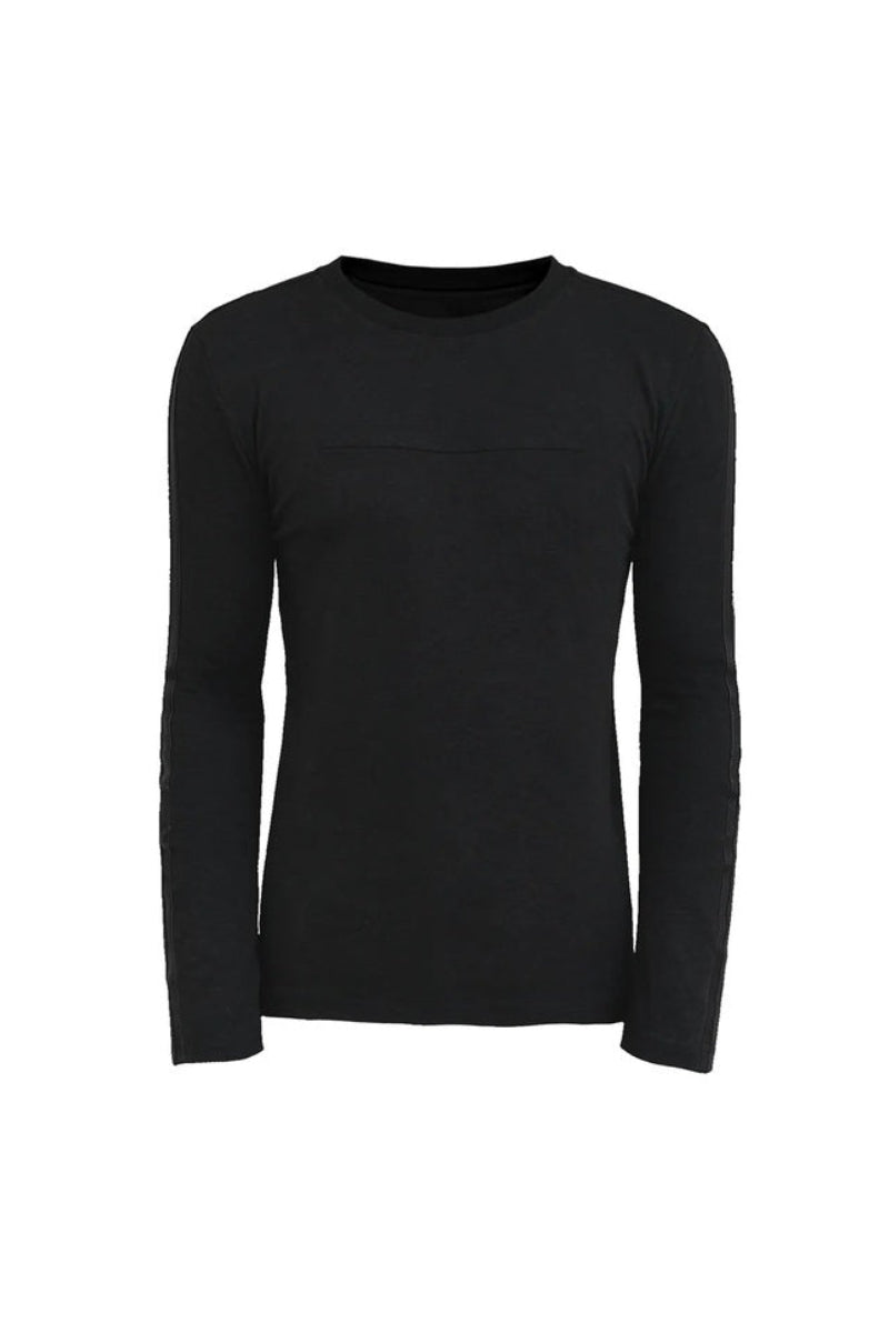 PU Trim Fitted Long Sleeve — original product photograph