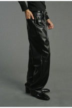 Panel Knee PU Trousers — original product photograph